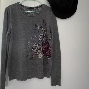 🤍 SOLD White House Black Market gray long sleeve